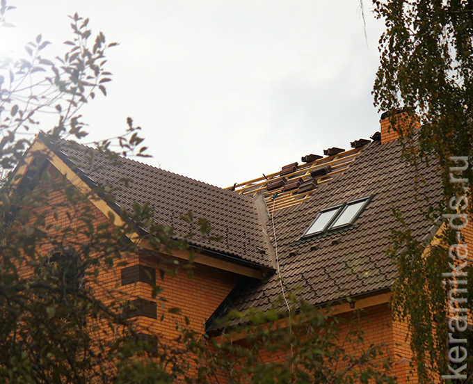 Укладка натуральной черепицы